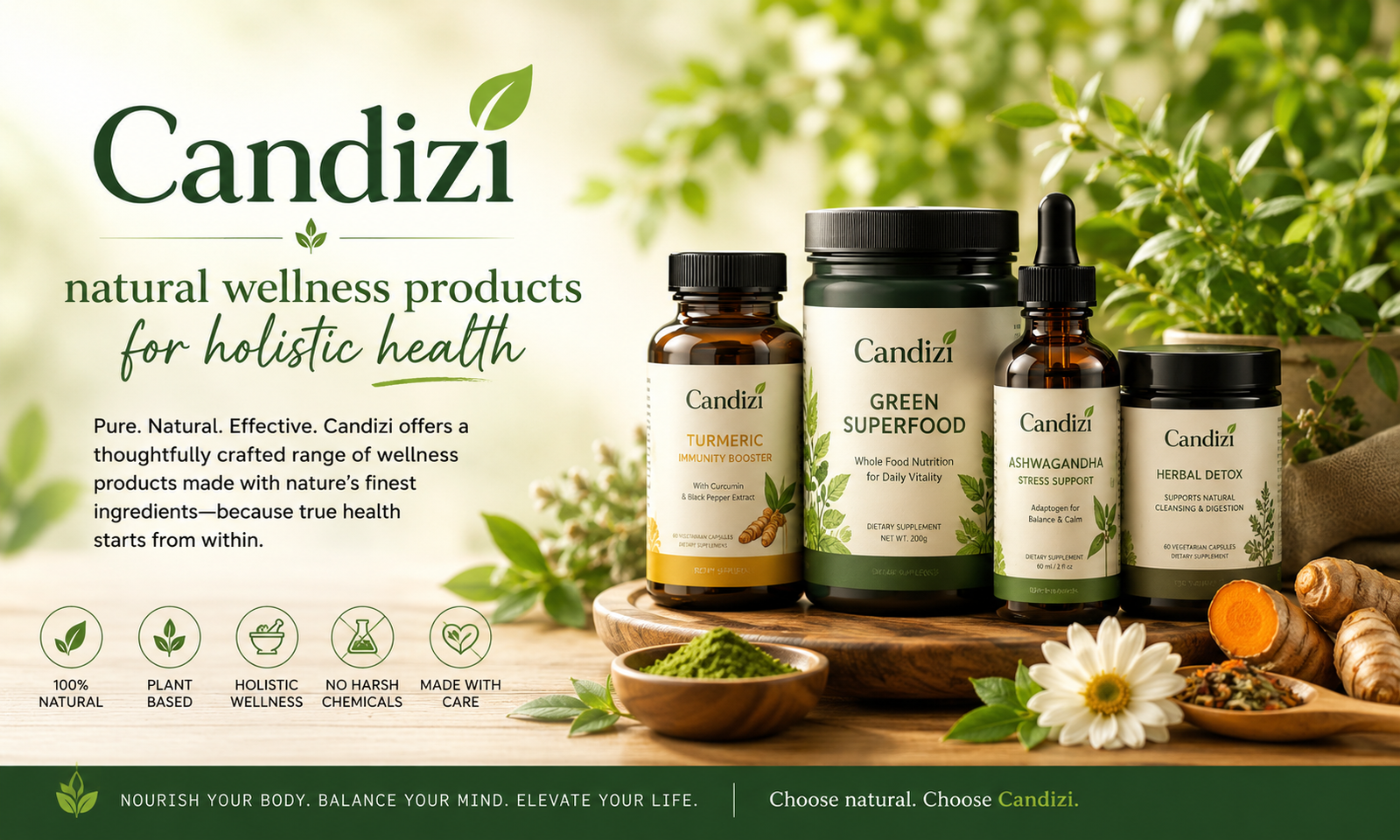 Candizi natural wellness products for holistic health